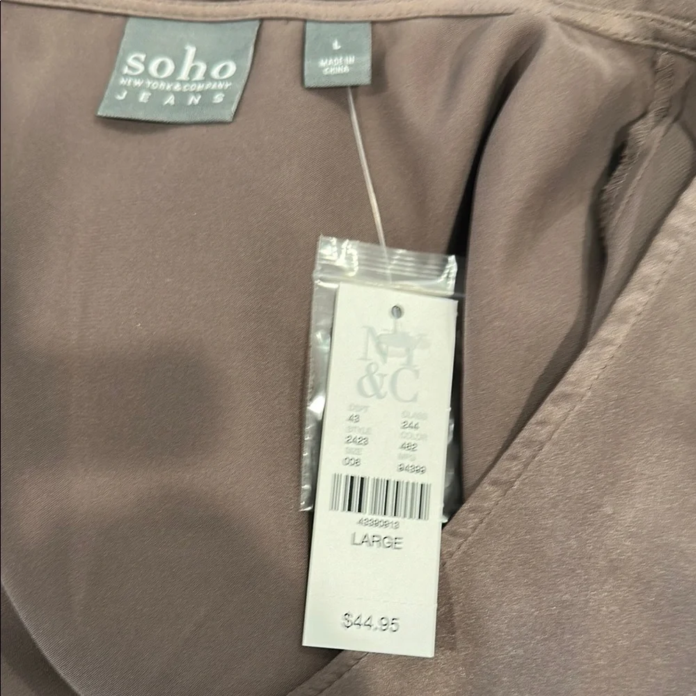 Soho Brown Ruffle Wrap Blouse - Picture 11 of 14